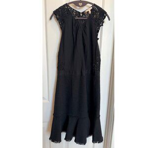 Rebecca Taylor Black Lace Cocktail Dress Size 12 NWT $495